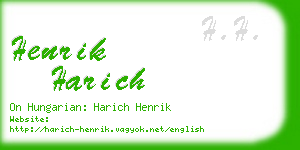 henrik harich business card